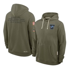 Youth All N-F-L Teams Olive 2025 Salute to Service Sideline Standard Hoodie