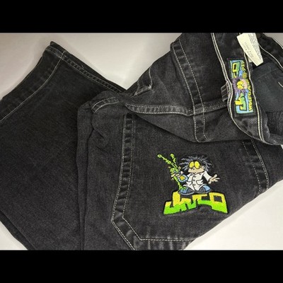 JNCO Jeans Vintage 90s Jnco Wolfgang Black And Green Pants | eBay