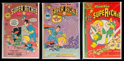 SUPER RICHIE LOT #2,3,13 - Harvey Comics 1975 - Vintage - HI GRADE