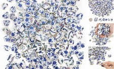 Ceramic Mosaic Tiles, 2.2 Lb Irregular Glazed Mosaic Pieces for DIY Crafts,