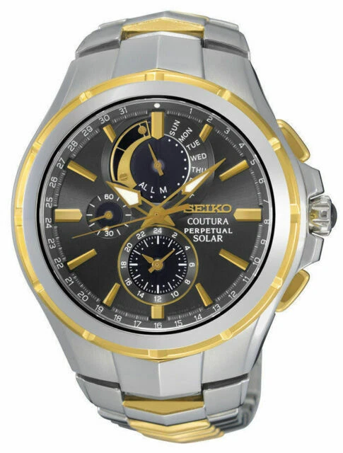 Seiko Solar Dress/Formal Round Wristwatches