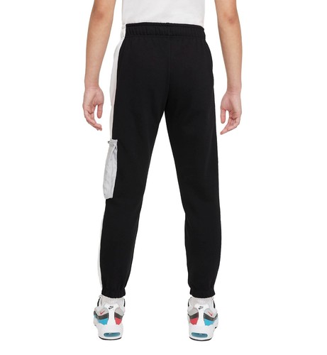 Nike Youth Girls SW French Terry Heritage in Pants Blck/Wh/SmkGrey/White - Picture 3 of 7