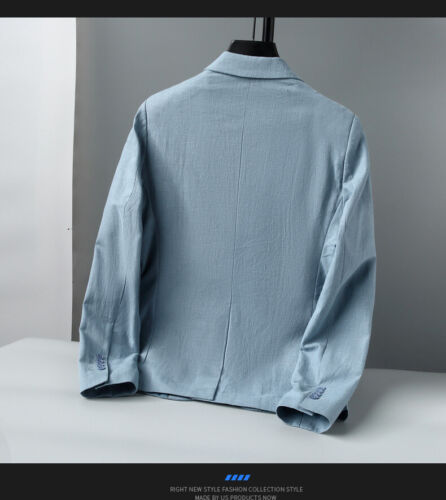 Mens Suit Slim Casual Business Formal Jacket Solid Color Cotton Lined Blazer 6XL - Picture 7 of 21