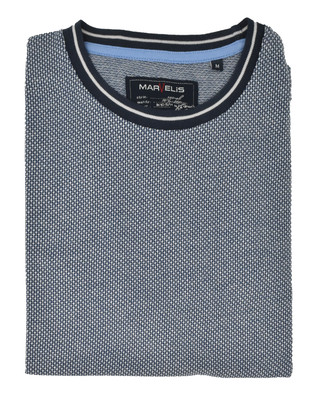 Marvelis T-Shirt edles Material Halbarm Maritim Dunkelblau reine Baumwolle