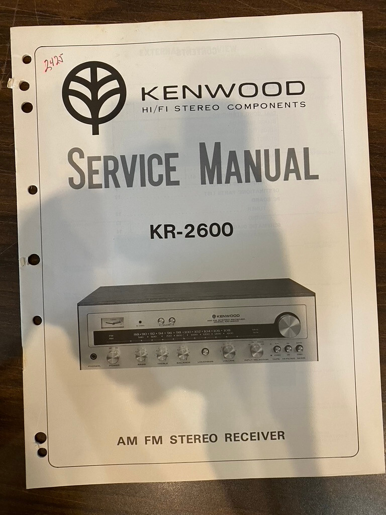 KENWOOD KR-2600 KR2600 Service Manual **ORIGINAL**