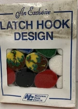 National Yarn Crafts An Exclusive Latch Hook Design Kit NOS Bucket O’ Poppies