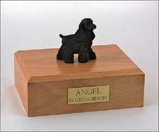Black Cocker Spaniel Pet Funeral Cremation Urn Avail. in 3 Diff Colors  4 Sizes