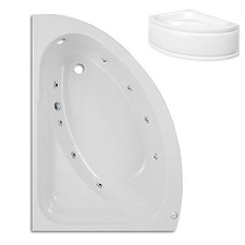 Trojan Orlando 1500 x 1020mm LH Corner 8 Jet Whirlpool Bath with Panel