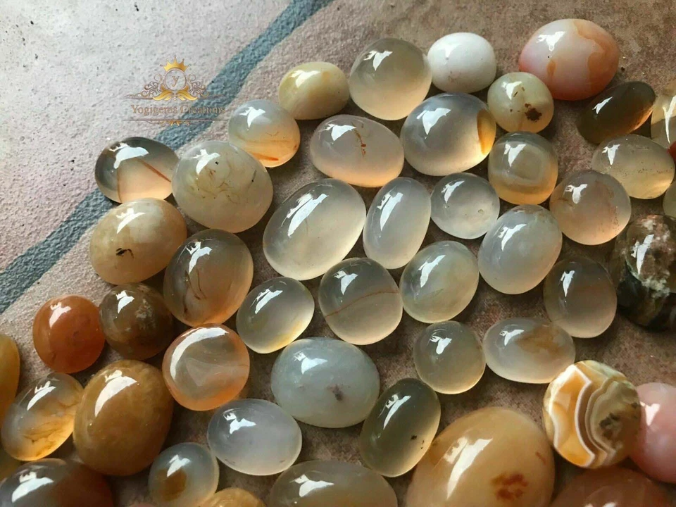 Natural GORGEOUS YEMENI AQEEQ Colored Loose AGATE SLABS 500 Ct Mix Lot Gemstone - Image 2 of 4