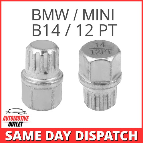 LOCKING WHEEL NUT SECURITY KEY B14 / 12PT SPLINE RIBS FOR BMW MINI