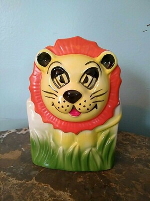Vintage Ceramic Lion Planter, Inarco Japan