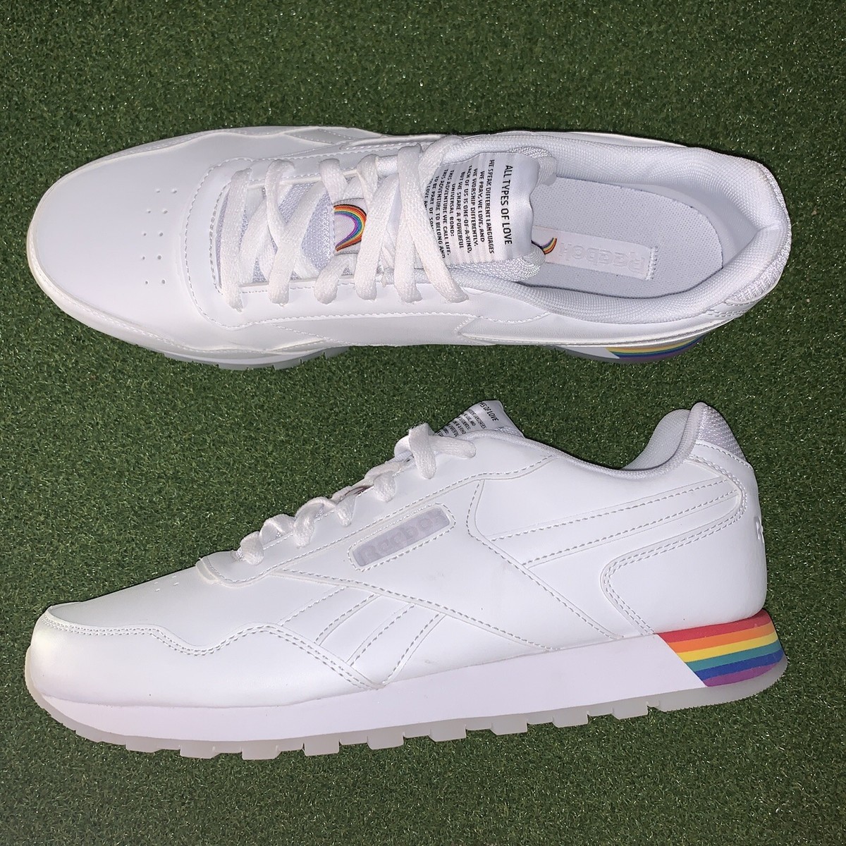 Reebok Harman Run Pride Shoes White/Rainbow Men\'s Size 5.5 FY5311 Pride Month Reebook Classic Harman Run S  main image 3