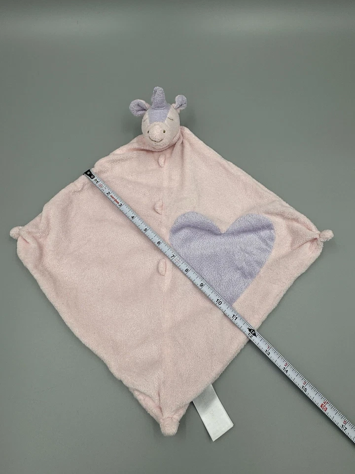 Angel Dear Unicorn Lovey Rosa Púrpura con Corazón Manta de Seguridad para Bebé Foto 4 de 4