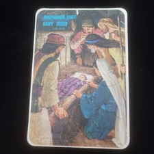 Warner Press Picture Puzzle Frame Tray Inlay Jesus Nativity Vintage T1687 USA
