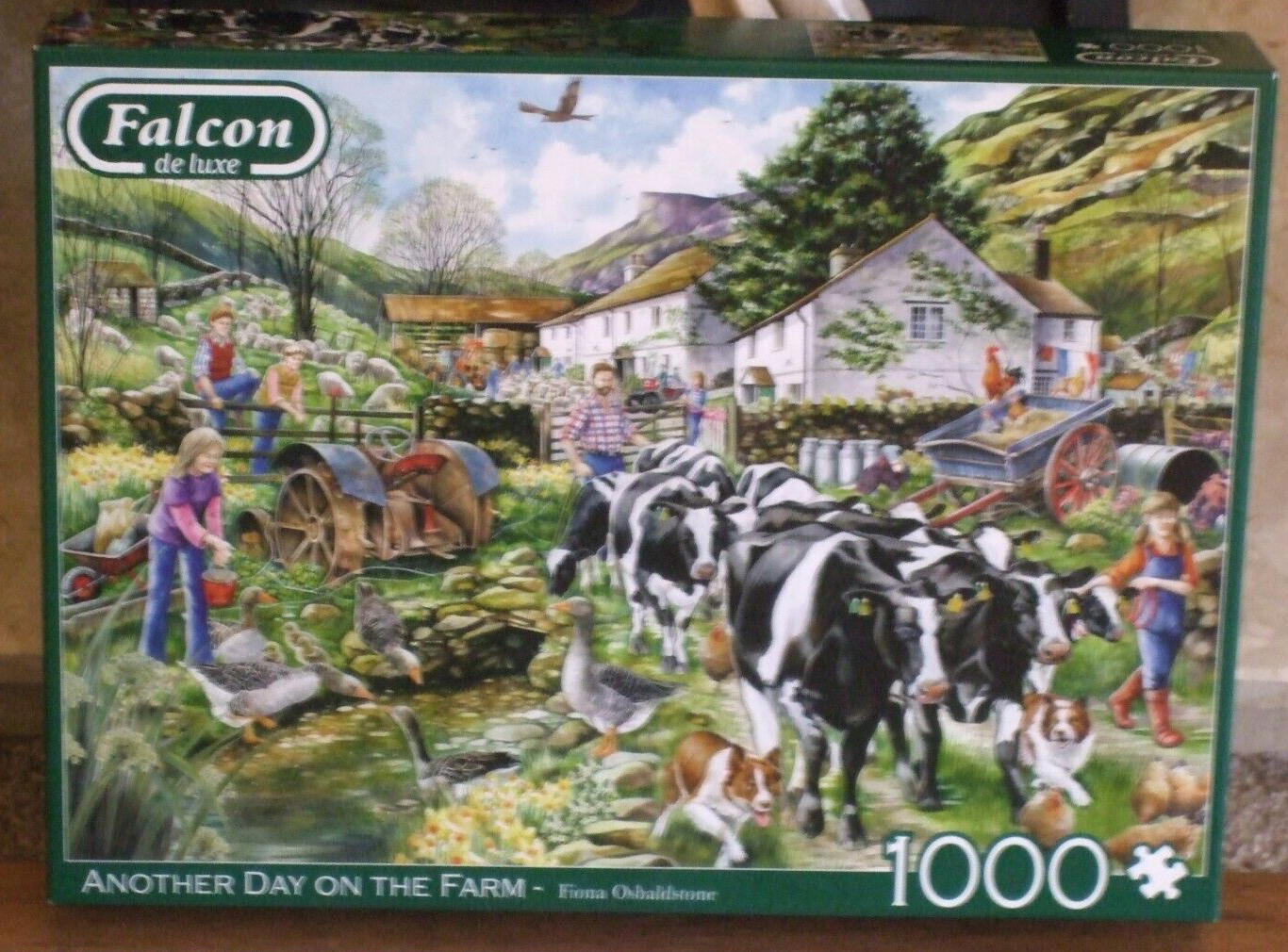 JIGSAW by FALCON DE LUXE  (ANOTHER DAY ON THE FARM) - 1000 PIECE - COMPLETE/VGC