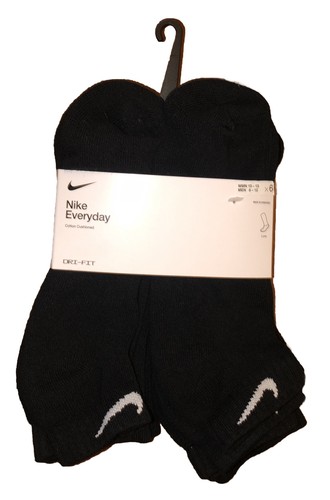 Nike Everyday Cotton Cushion niedrig geschnittene Trainingssocken 6 Paar schwarz Herren Large $24 - Bild 2 von 10