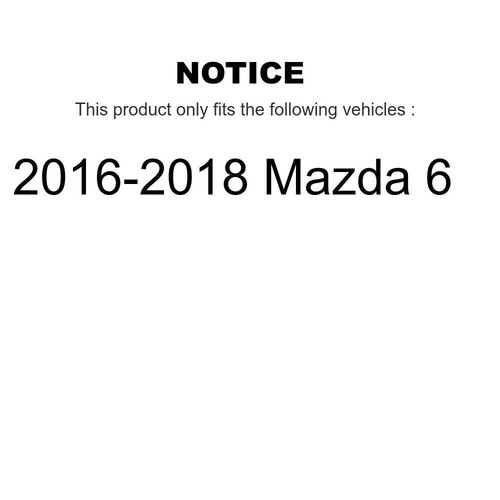 For 2016-2018 Mazda 6 Front Rear Ceramic Pads And Coated Disc Brake Rotors Kit  - Picture 2 of 18