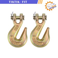 2pcs G70 38 Clevis Grab Hooks Chain Hook Tie Down Towing Flatbed Truck Trailer