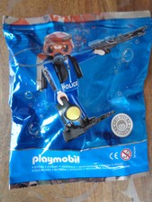 Playmobil Polizei Taucher Polizist mit Lampe und Schusswaffe Sammlungsauflösung