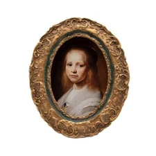 Small Antique 2.5 x 3.5 Oval Picture Frame Mini Vintage Ornate Photo Frame Ta...