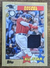 Rafael Devers Red Sox 2022 Topps Series 2 #87ASR-RD 1987 All Star Patch Relic