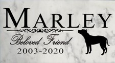Customized Beloved Friend Dog Memorial Outdoor Stone Marker Select Your Breed