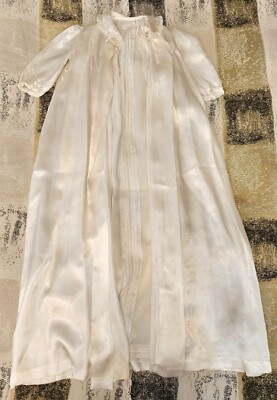 Antique Newborn Baptism Dress Christening Gown White Slip Dress