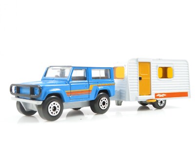 Matchbox Land Rover Ninety 1987 1:62 + Caravan #7096