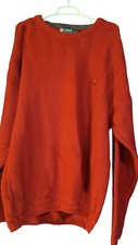 Vintage Chaps Ralph Lauren Men's Sweater Red Hand Framed Knit Pullover Size XXL