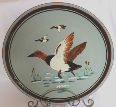 Stangl Pottery 3774 Canvas Back Duck 11 1/4'' Plate Charger ~ MINT ~ Never used