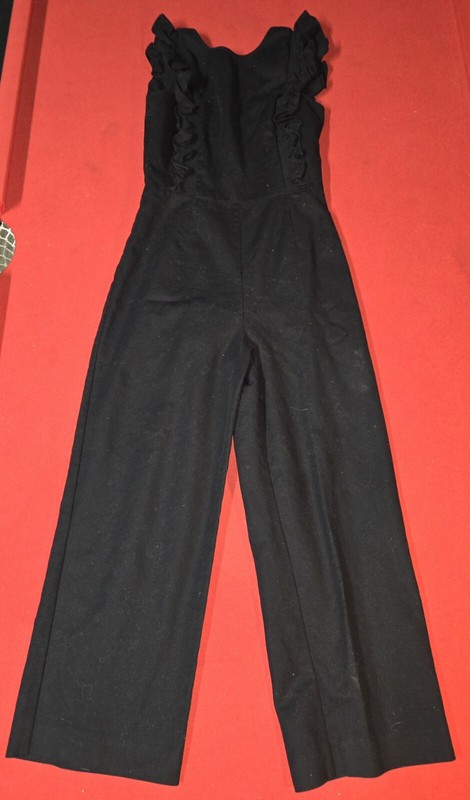 🌟 Gianni Bini Women’s Black Sleeveless Jumpsuit Size 4 Wide Leg 