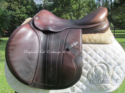 17.5'' EQUIPE EKGO CARBON calfskin close contact jumping saddle-2017 MODEL