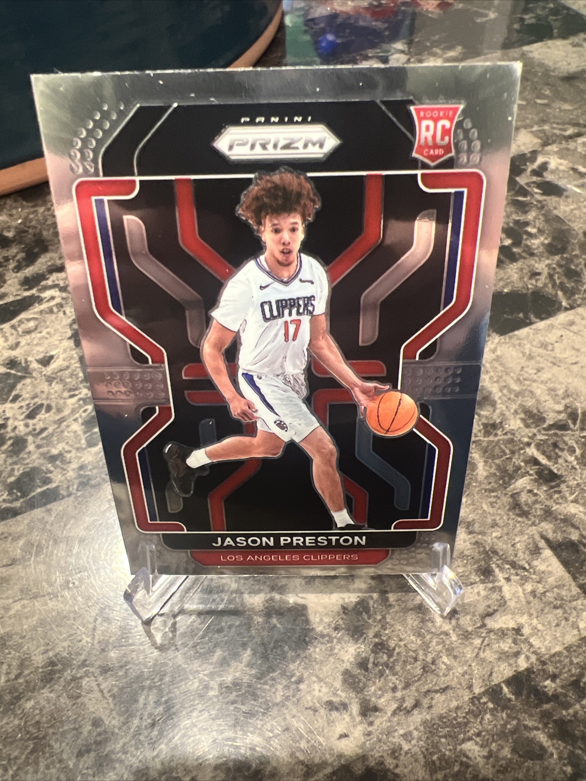 2021 Panini Prizm #327 Jason Preston LA Clippers Rookie Card RC Ohio Bobcats