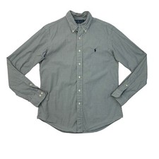 Ralph Lauren Shirt Mens 15.5 Custom Fit Button Down Plaid Check Long Sleeve