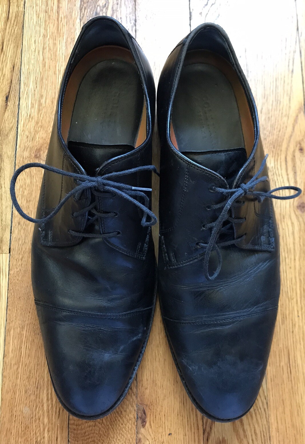 SAOLA Scarpe larghe Cole Haan Grand.Os da uomo 10 5 nere Oxford cap punta in pelle derby City