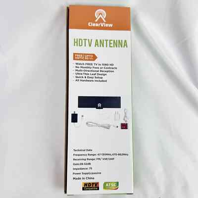 ClearView HDTV Antenna EASY SETUP New