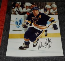 ADAM OATES HOF AUTOGRAPHED SIGNED 8X10 NHL PHOTO 📸 ST. LOUIS BLUES NO COA 