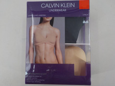 CALVIN KLEIN WOMEN'S 2PK LIGHTLY LINED WIREFREE MICROFIBER BRA BLK/NUDE, L NIB