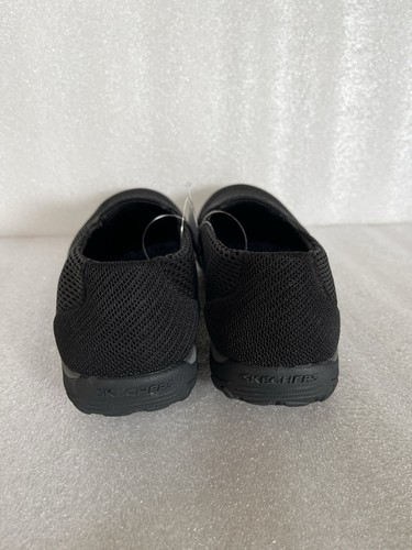 Skechers Ladies Relaxed Fit Air Cooled Memory Foam Slip On Shoes Black Size 7 - Picture 2 of 12