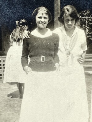 SG Photograph Glowing Whited Dresses Light Exposure 1910-20's Women