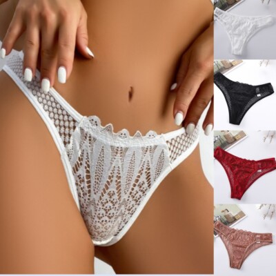 4 Pcs Lot Sexy Women Lace Lingerie Thong G-String Brief Panties Ladies Underwear