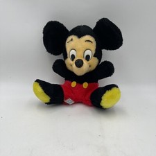 Mickey Mouse Plush VTG 1977 Dakin 9" Small Firm 70s Kids Disney Land World Smile