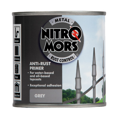 Nitromors Anti Rost UV-beständige Brush On Metall Grundierung Grau 250ml