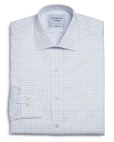 Camisa de vestir Ledbury L100214 para hombre blanca Carrington ventana cuadros talla 15,5/M Foto 2 de 3