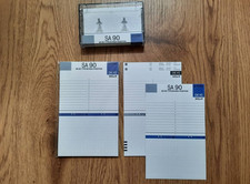 25 cassette audio intarsio (J-Card) TDK SA 90 - repro/sostituzione (blu)