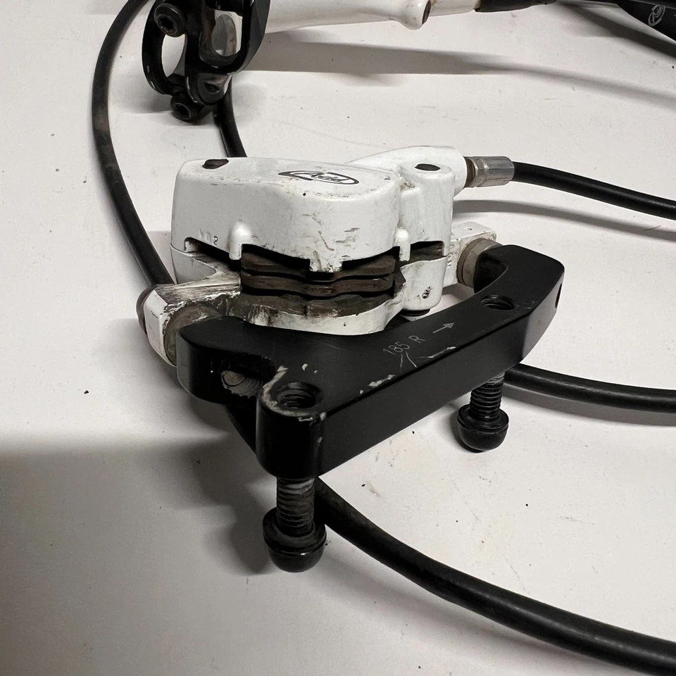 AVID ELIXIR 5 freni a disco idraulici bianchi - leve - pinze - tubi flessibili F&R - Immagine 2 di 4