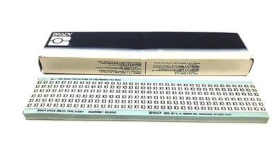 Brady Box of (15) B-500 X3 Wire Marker Label Cards WM-X3 NOS