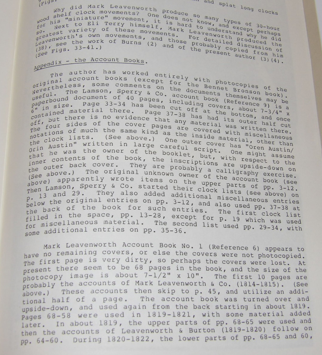 VTG 1987 BOOK - THE CLOCKS OF MARK LEAVENWORTH, SNOWDEN TAYLOR! HISTORY/PICTURES