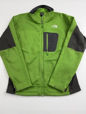 The North Face Summit Series Jacket Mens Large Green Softshell Full Zip Stretch