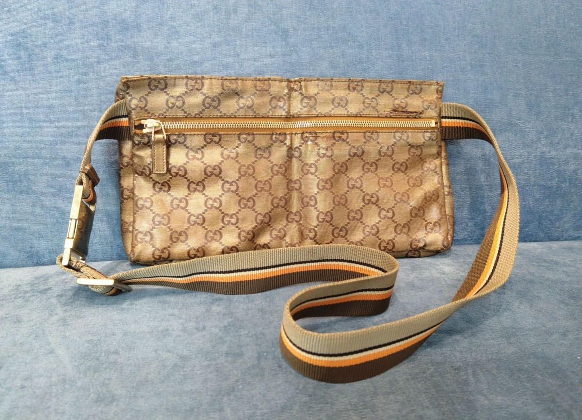 バッグ GUCCI SHERRY LINE GG PATTERN BODY BAG GUCCI GG Pattern Sherry Line Waist Bag Body Bag Canvas